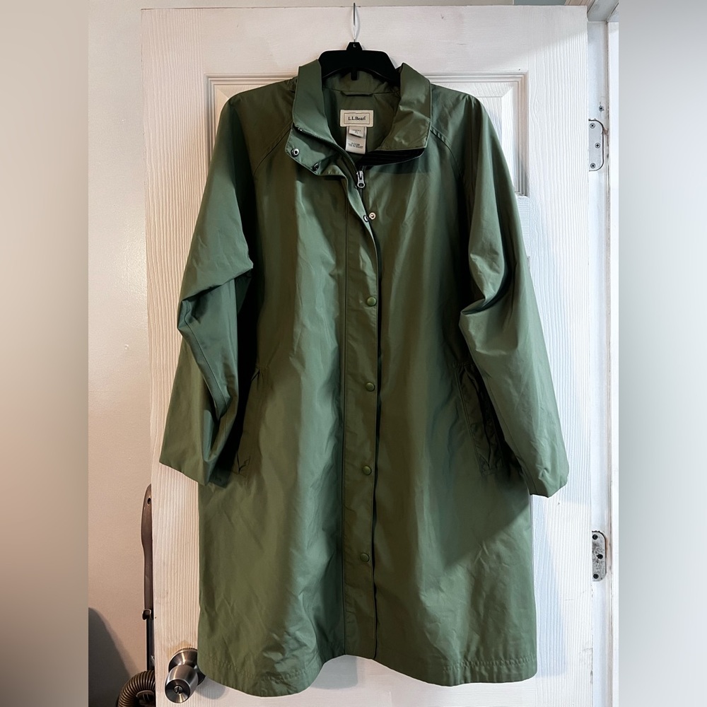 L.L. Bean Women's Olive Trench Coat